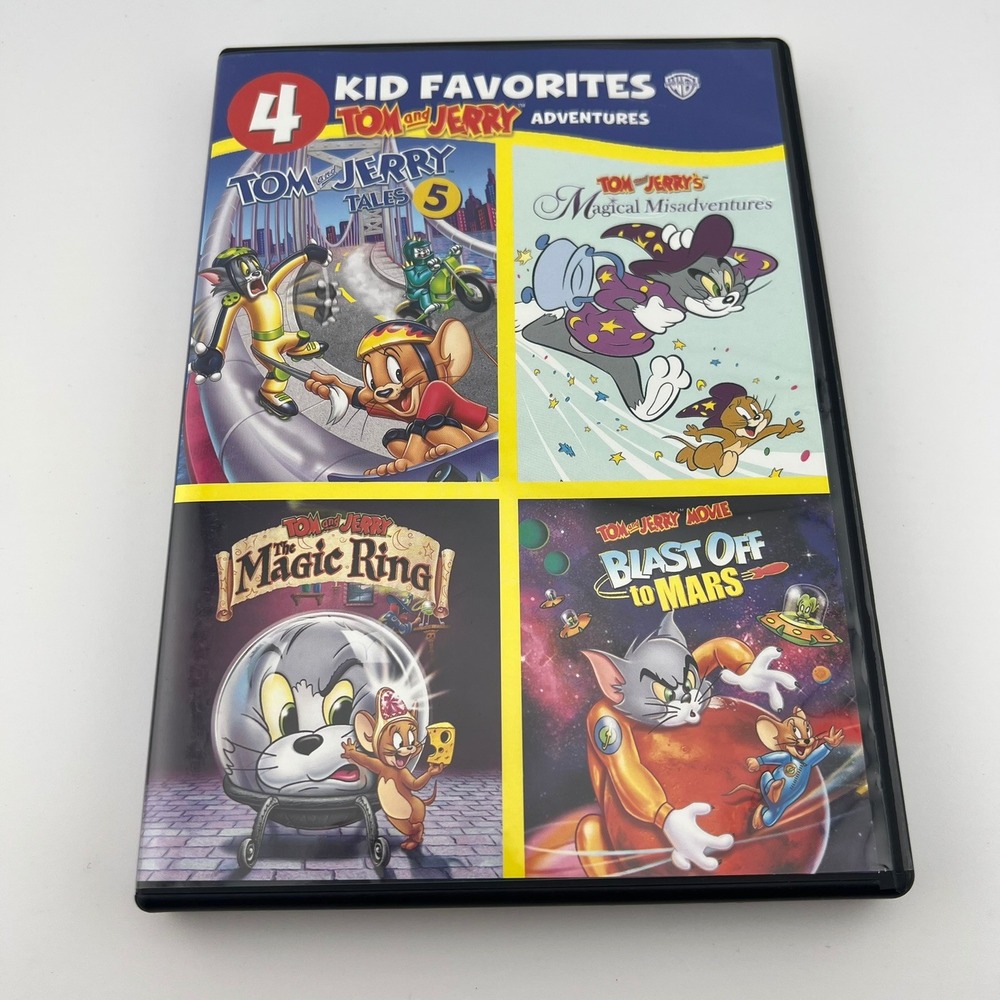 Tom & Jerry Adventures 4 Kid Favorites DVD Set Minor Cover Wear
